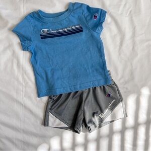 Champion Matching Logo Activewear Shorts Set Size 0-3 Months